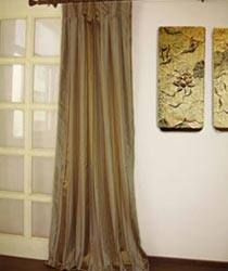 Stripe Taffeta Polyester Drapes and Curtains